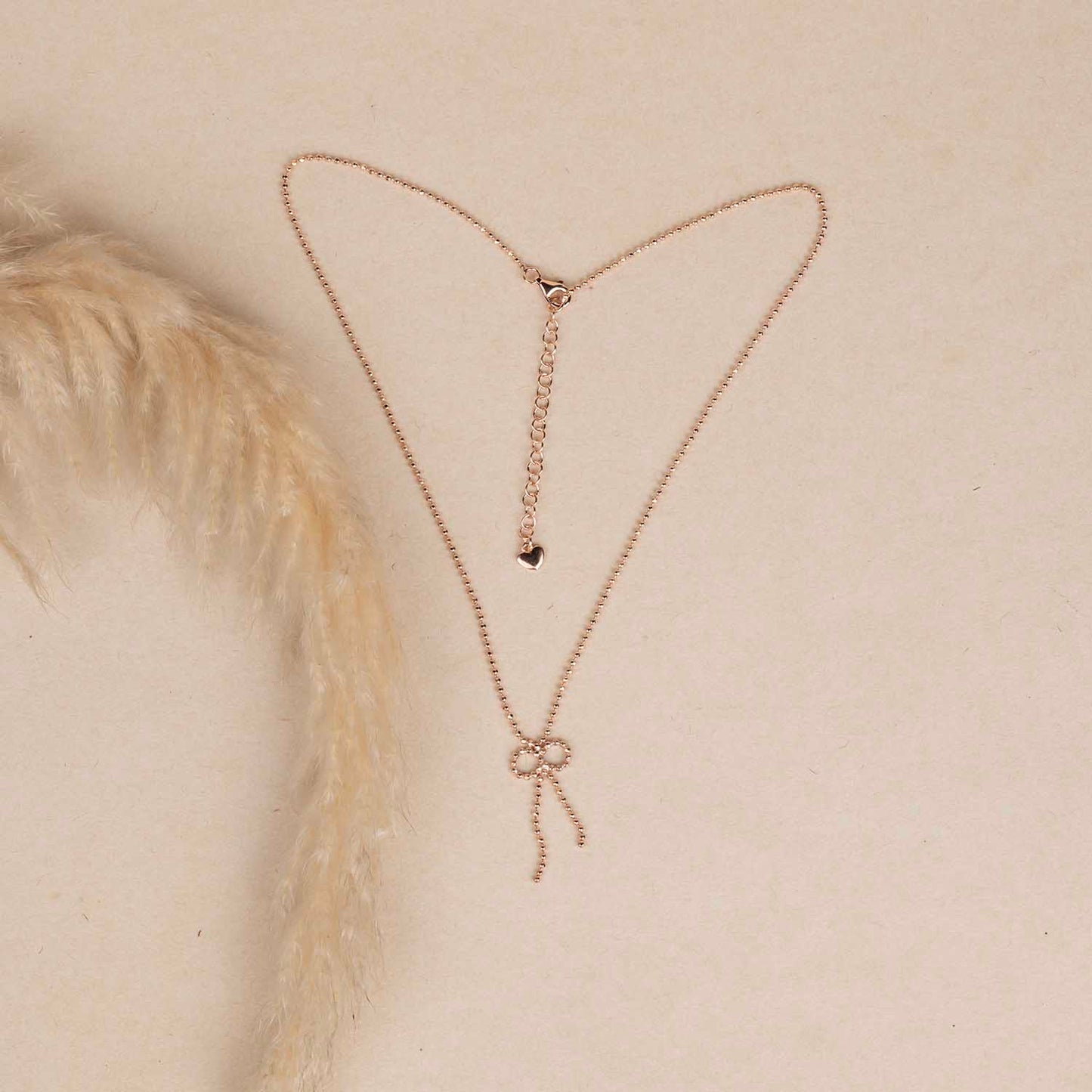 Rose Gold Bow Necklace