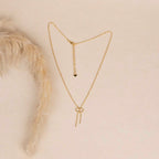 Gold Bow Necklace