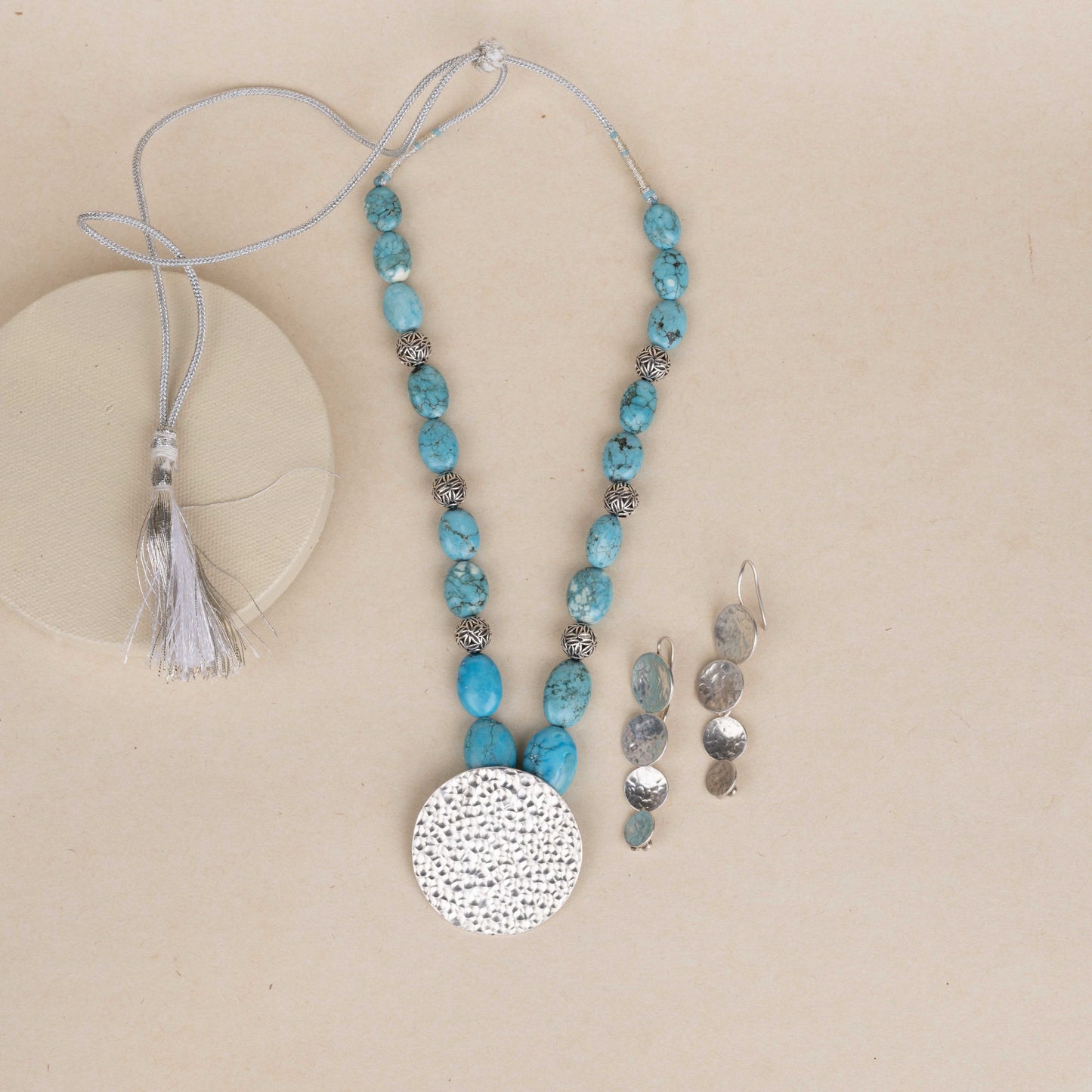 Turquoise Necklace with Earrings