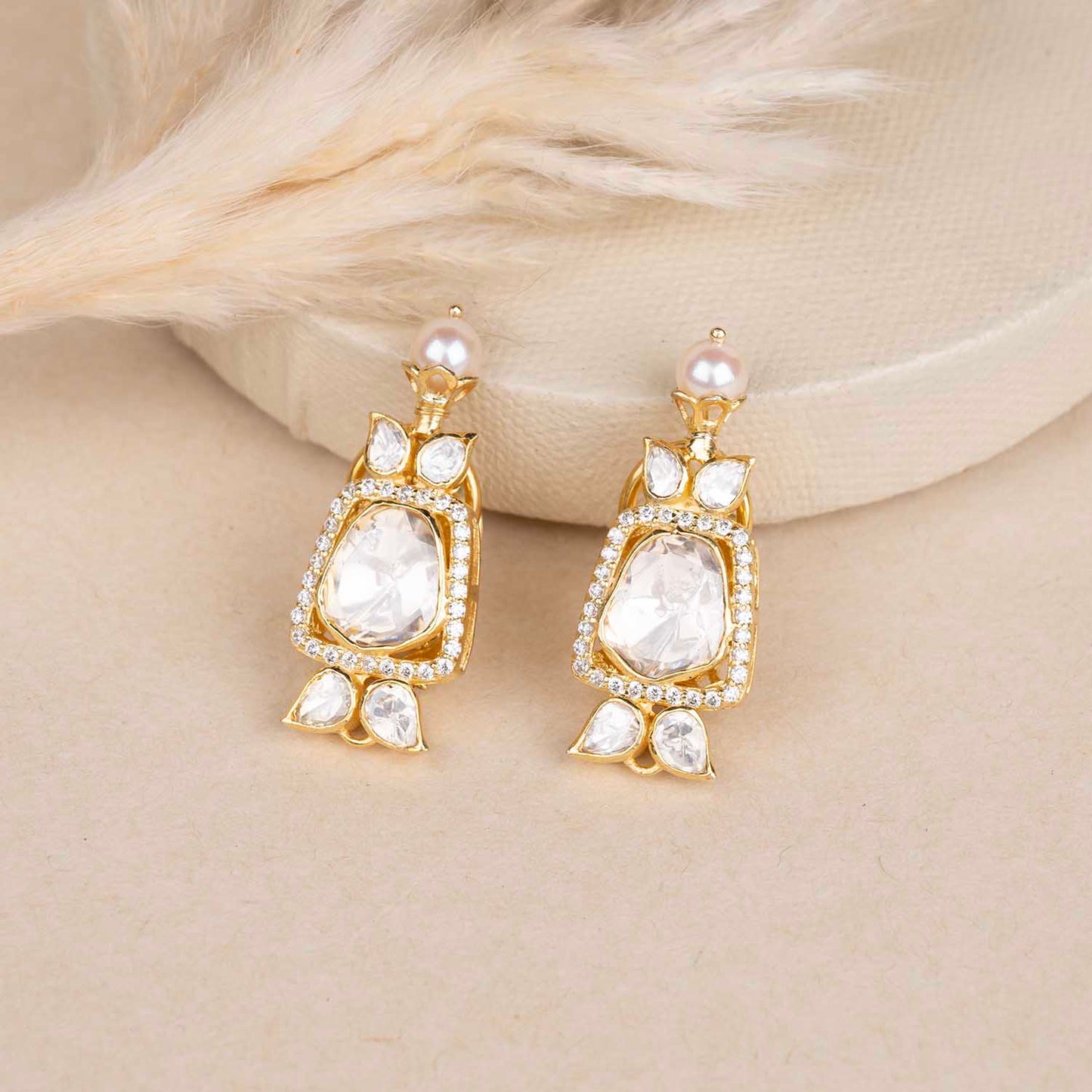 Polki Kundan Earrings