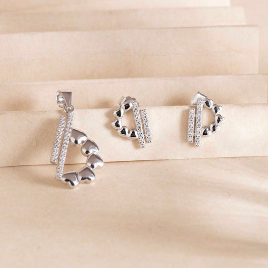 Silver Pendant & Earrings Set