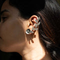 Oxidized Flower Earrings
