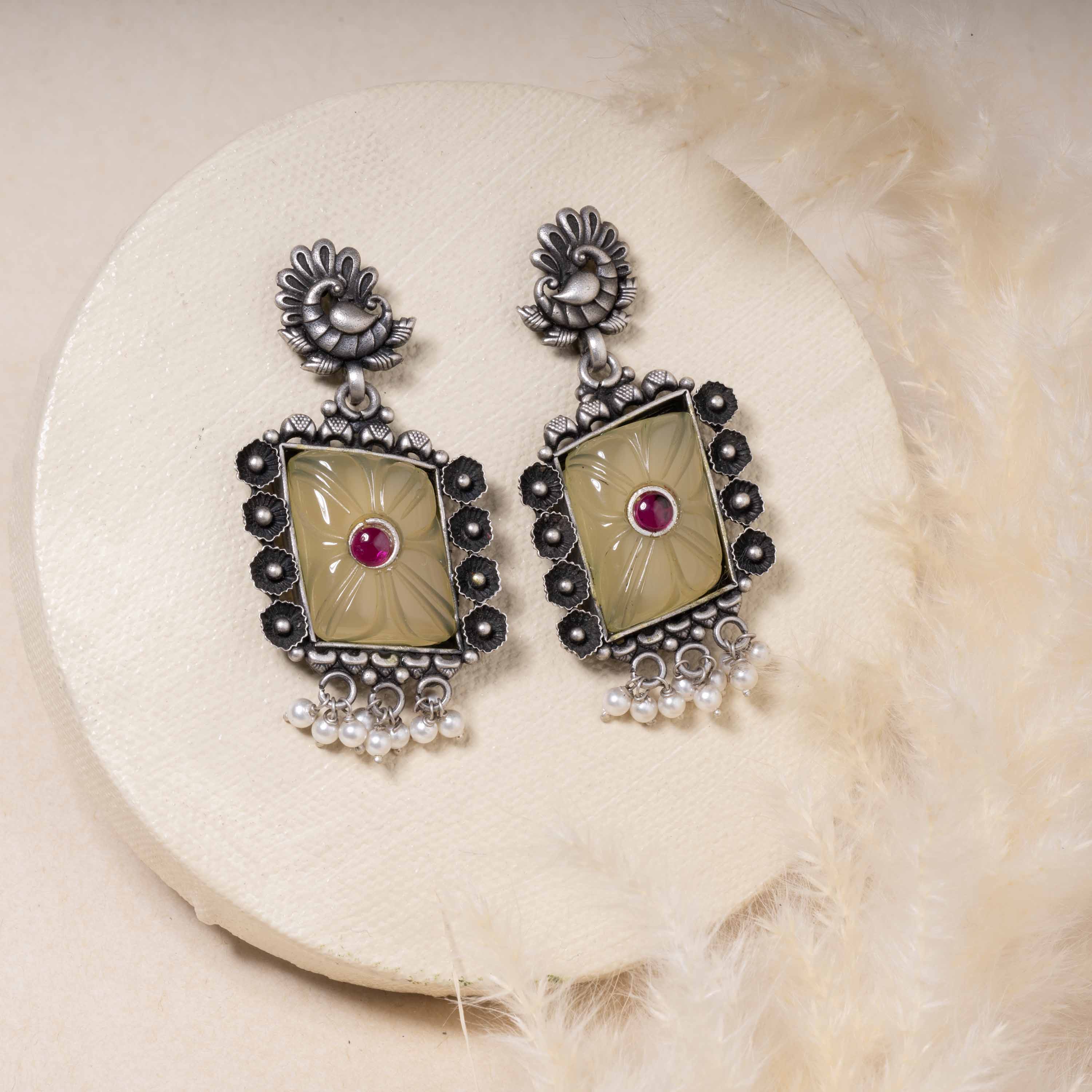 ethnic earrings, oxidised earrings, silver earrings, 925 silver earrings, sterling silver studs, light weight silver earrings, gift for women/girls, wedding jewellery
