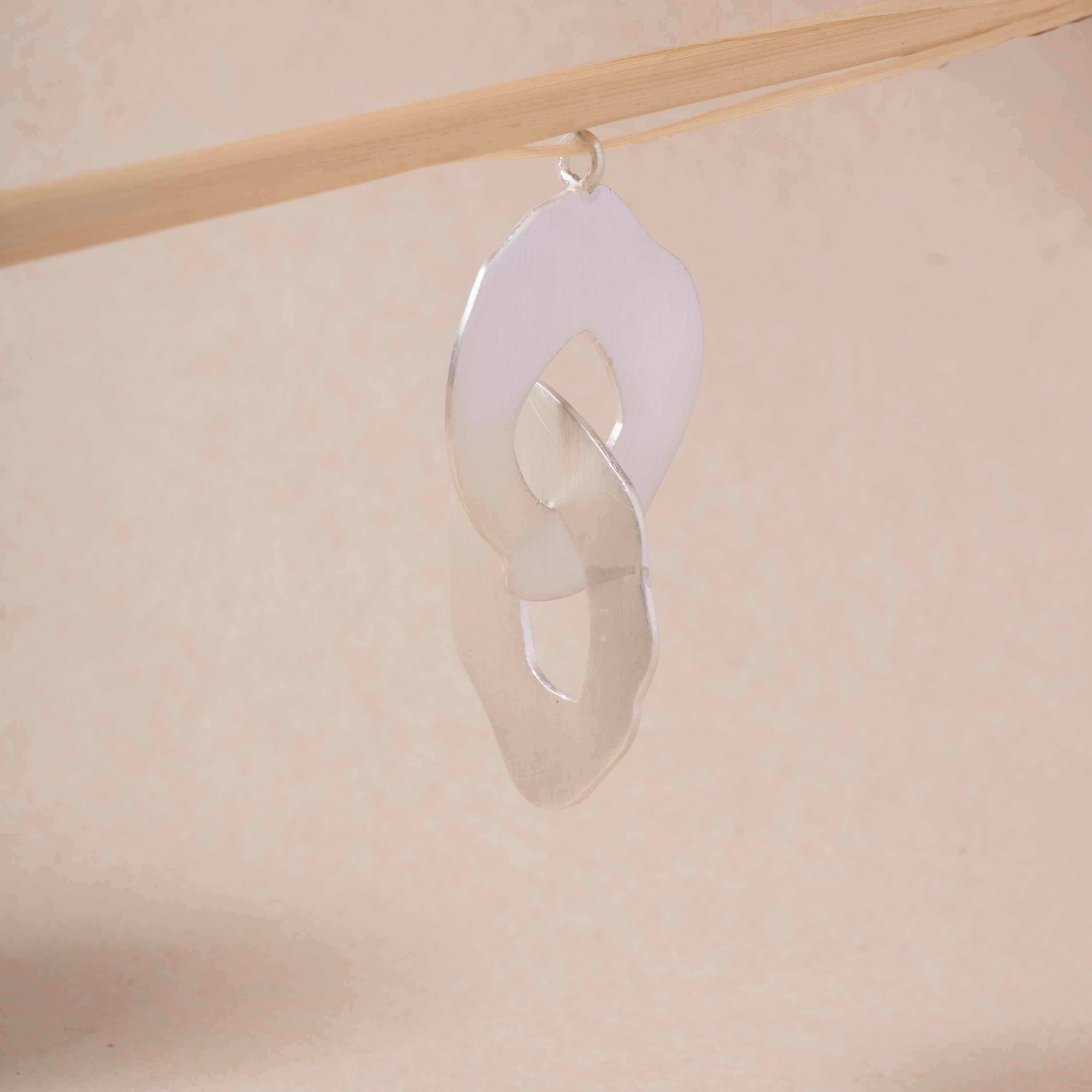 silver aesthetic pendant, gift for women/girl