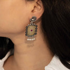 ethnic earrings, oxidised earrings, silver earrings, 925 silver earrings, sterling silver studs, light weight silver earrings, gift for women/girls, wedding jewellery