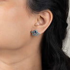 Oxidised Silver Studs