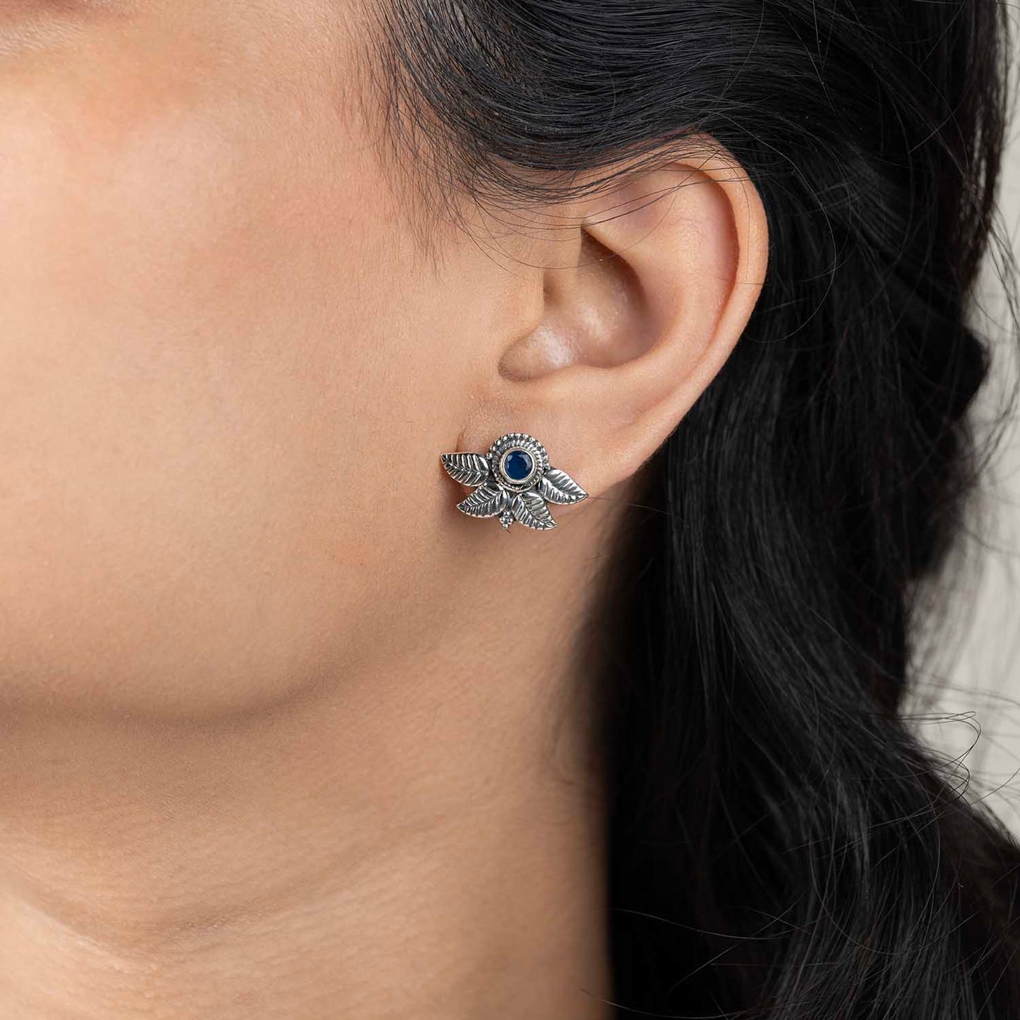 Oxidised Silver Studs