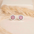Pink Silver Studs