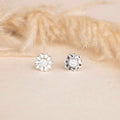 Floral Silver Studs