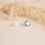 Floral Silver Studs