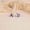 Floral Silver Studs