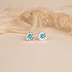 Floral Silver Studs