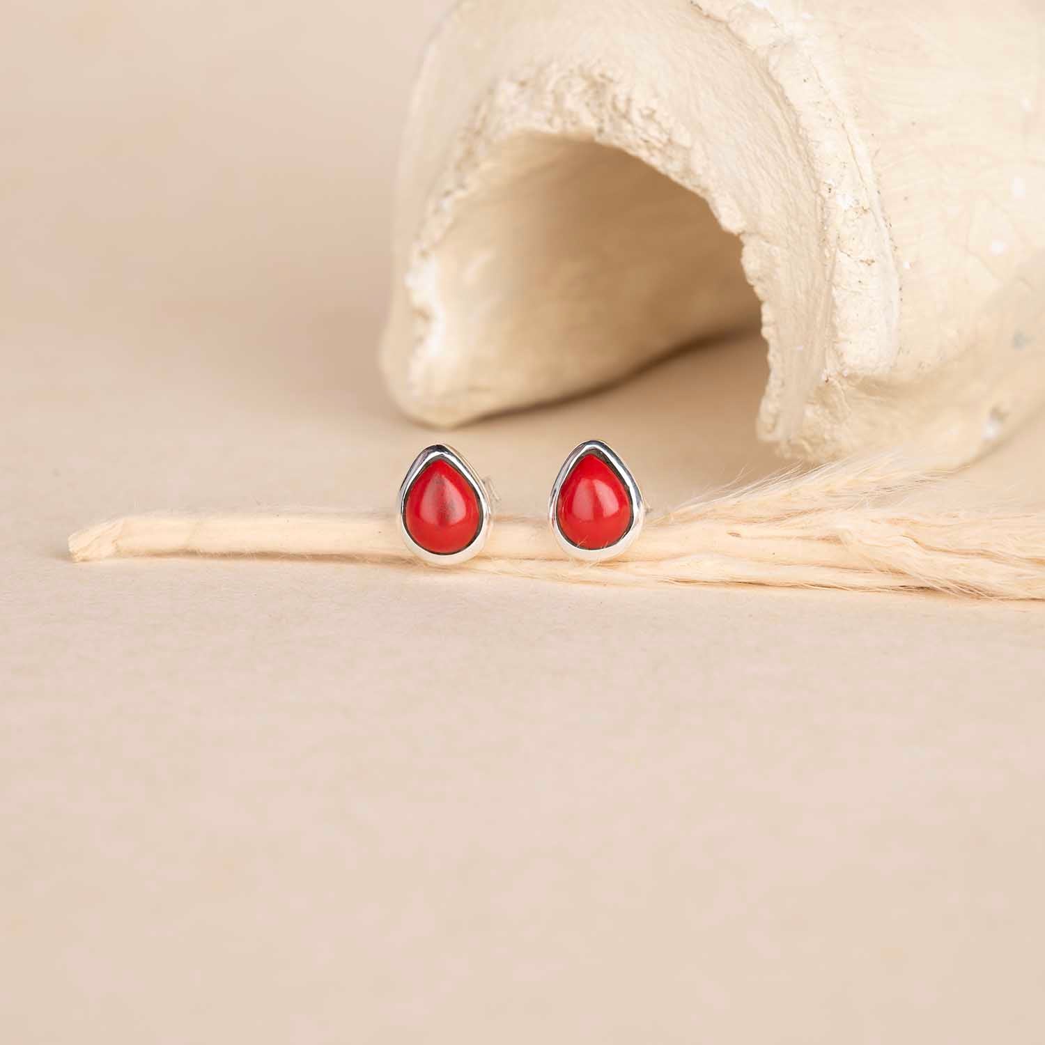 Silver Drop Studs