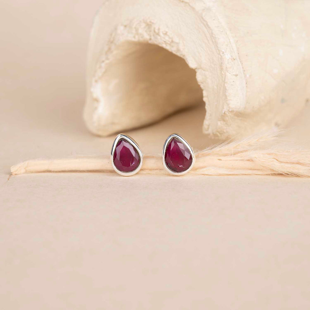 Silver Drop Studs