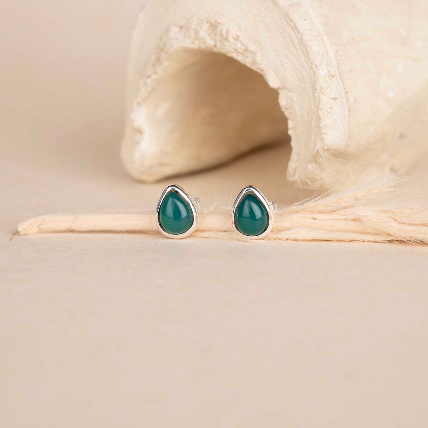 Silver Drop Studs
