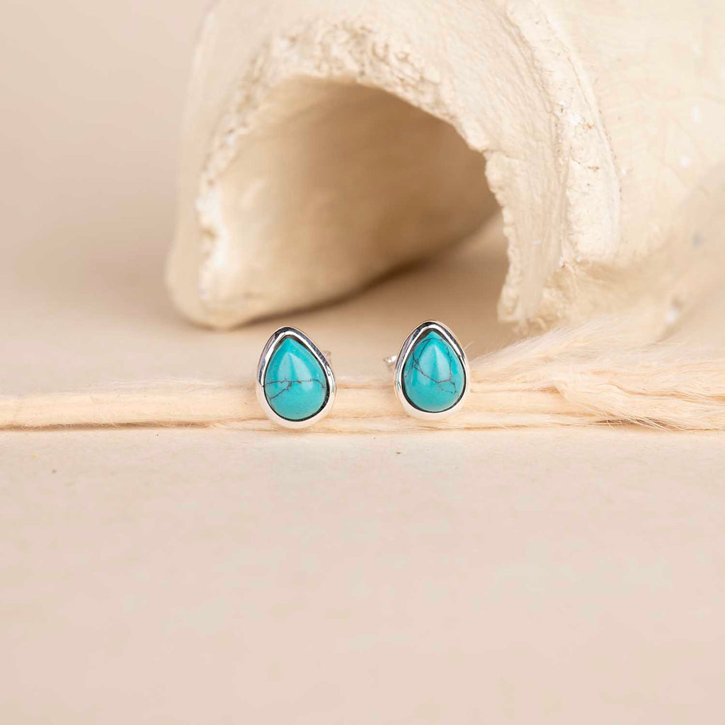 Silver Drop Studs