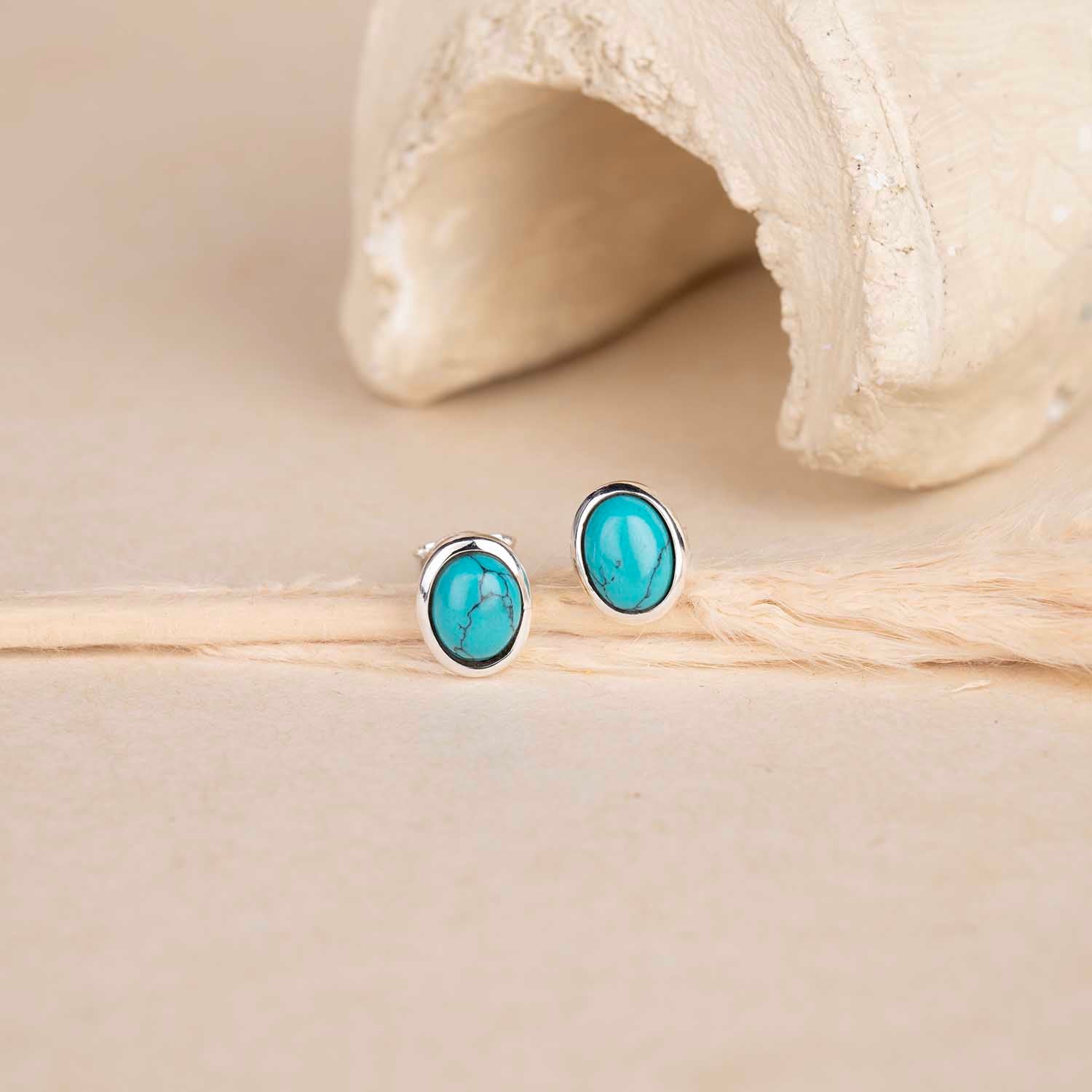 Silver Oval Studs