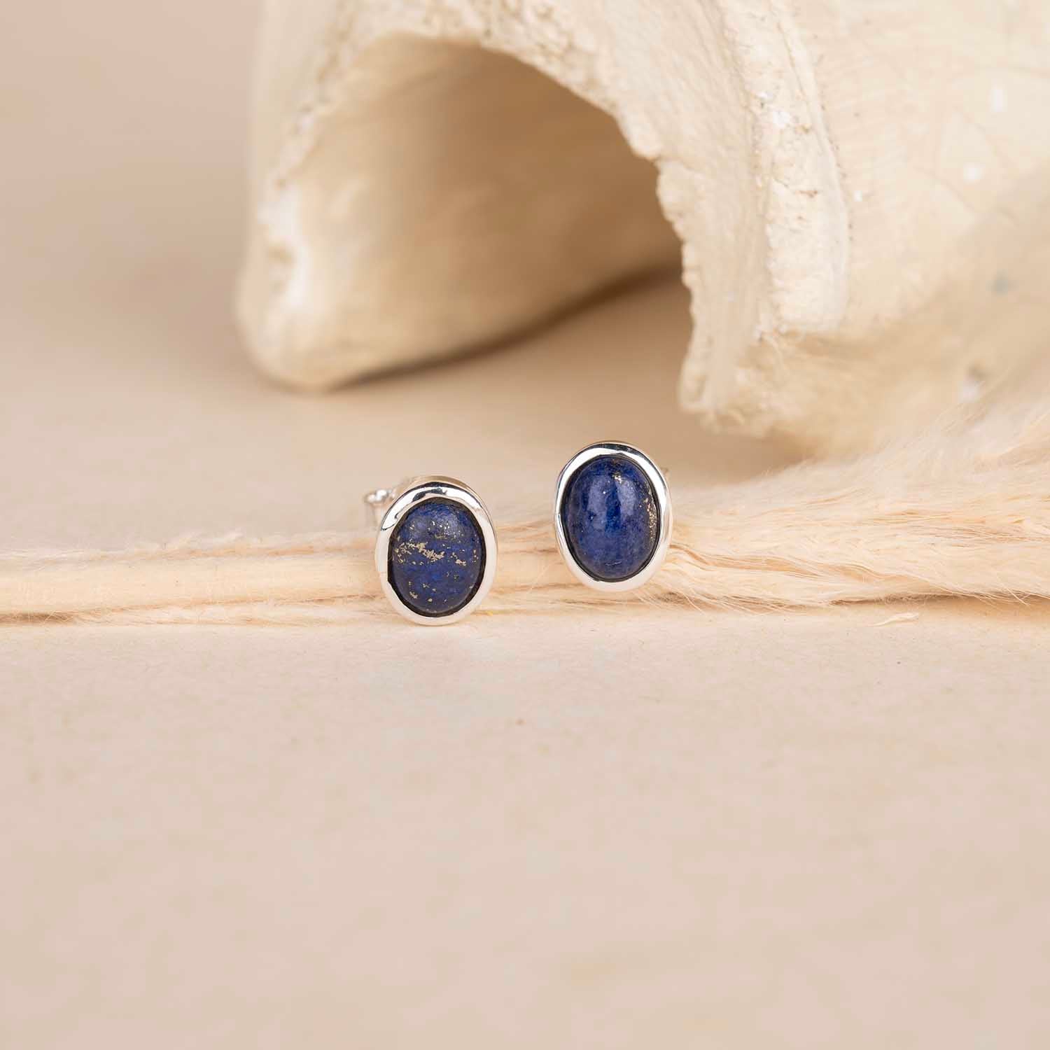 Silver Oval Studs