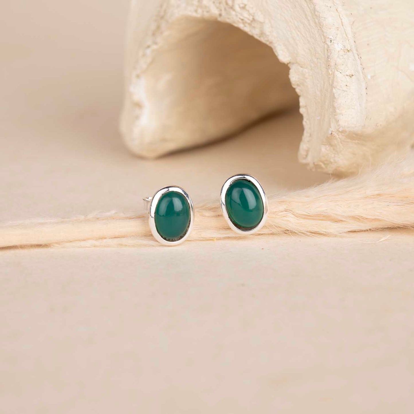 Silver Oval Studs