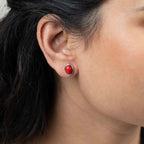 Silver Oval Studs