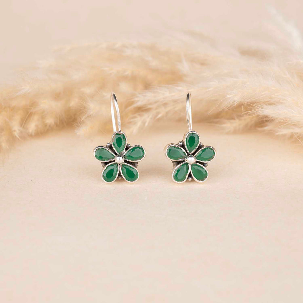 Floral Silver Earrings