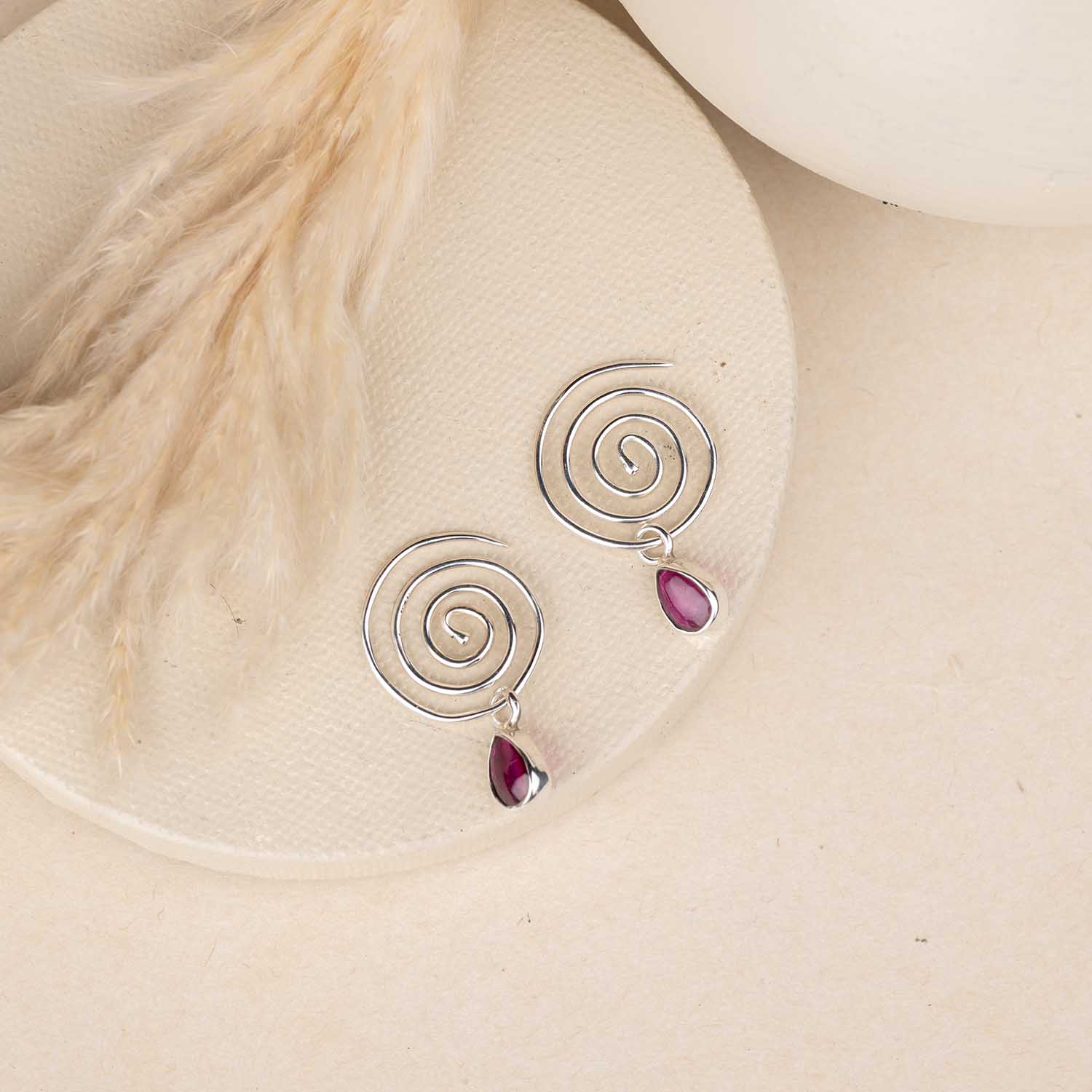 Spiral Silver Earrings