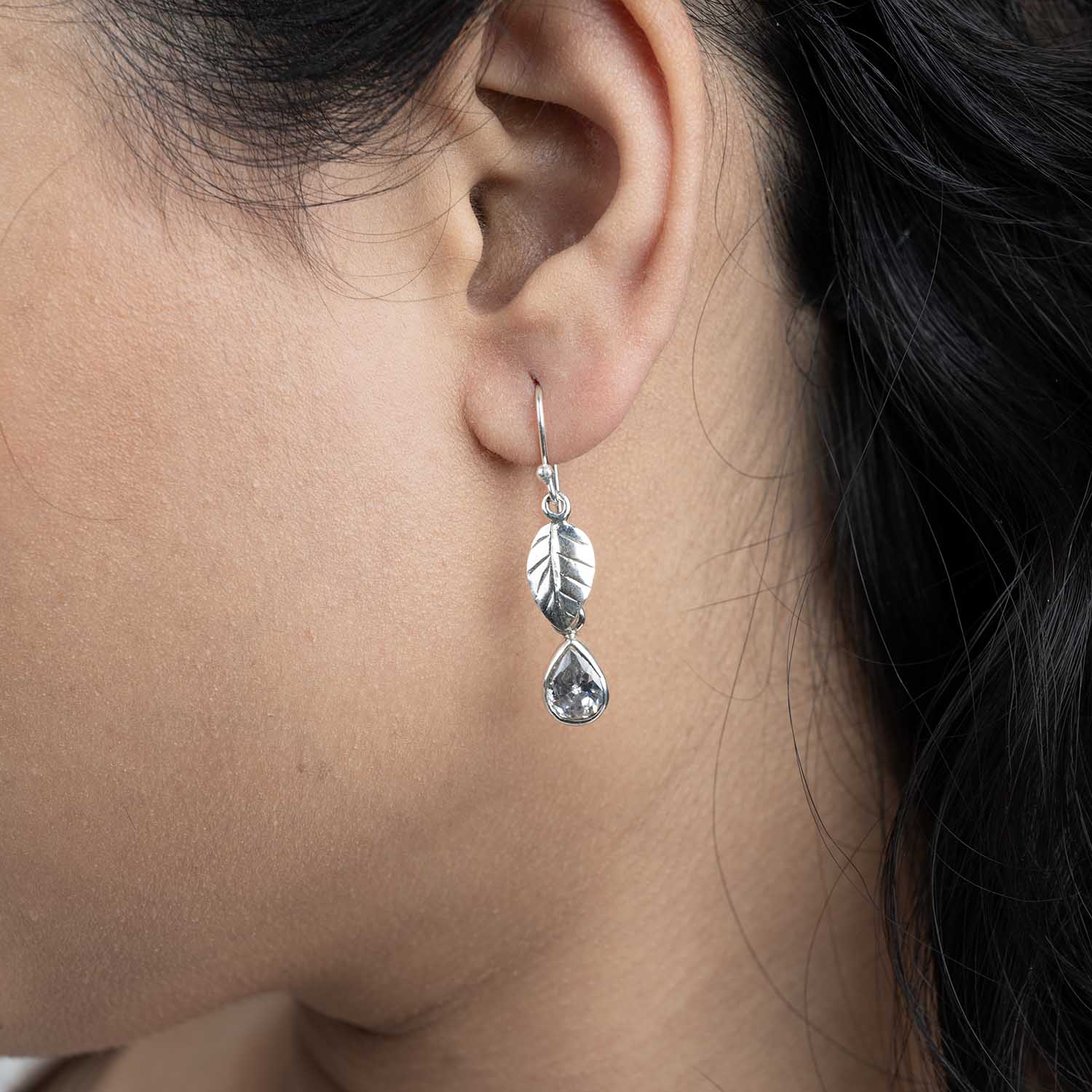 Silver Leaf Earrings