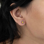 Tinny Silver Flower Earrings