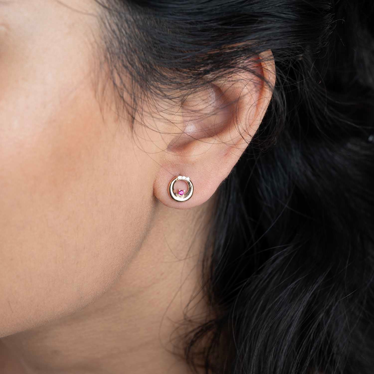 Tinny Rose Gold Earrings