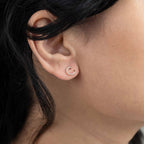 Tinny Rose Gold CZ Earrings