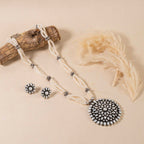 Elegant sterling silver long necklace with a sleek, minimalist design, perfect for gifting."