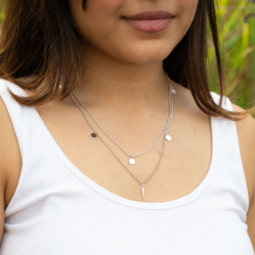Silver 2 Layer Necklace