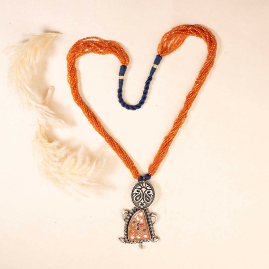 Long Orange Necklace