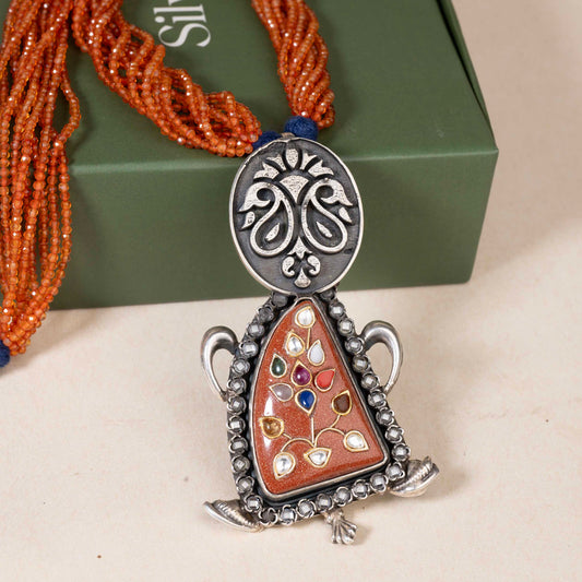 Long Orange Necklace