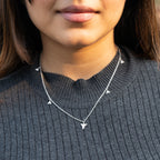 Silver Dangling Triangles Chain