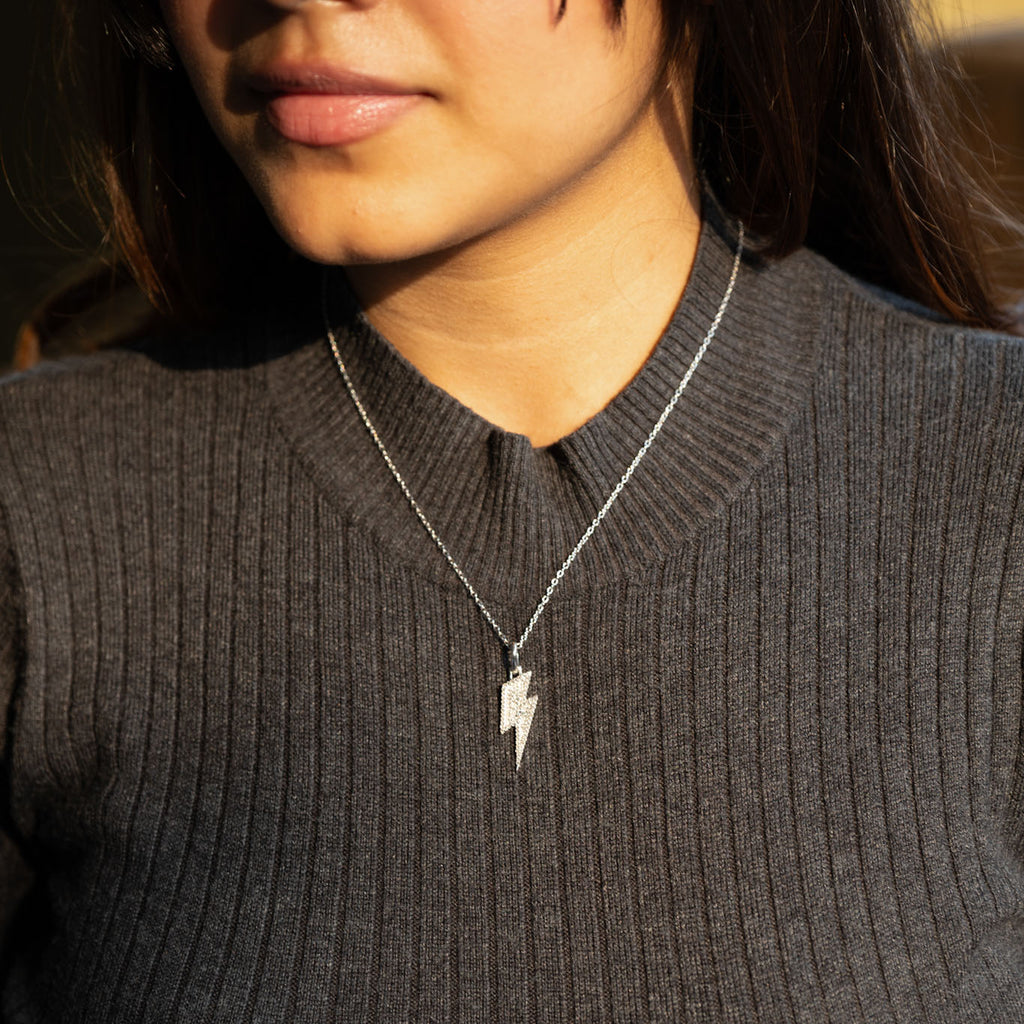 Silver Lightning Necklace