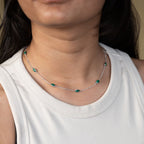 Silver Malachite Necklace