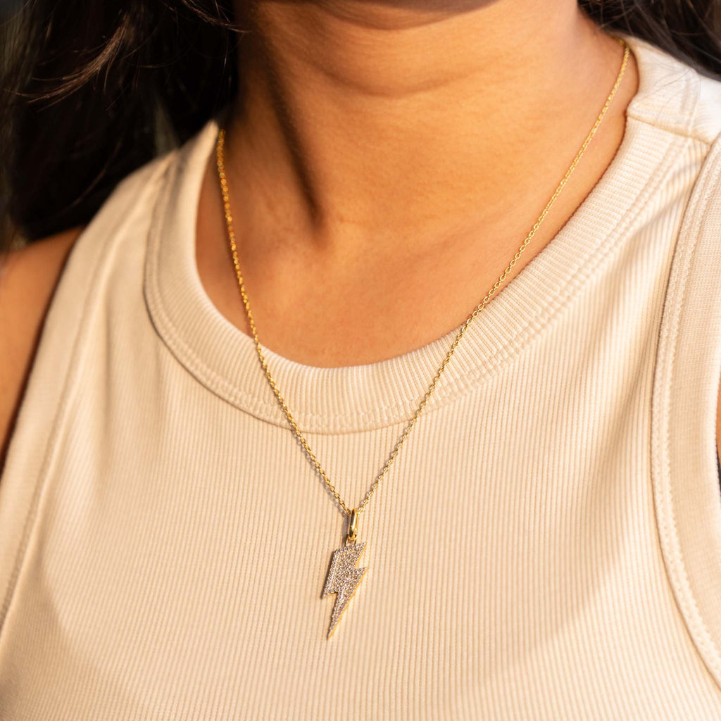 Gold Lightning Necklace