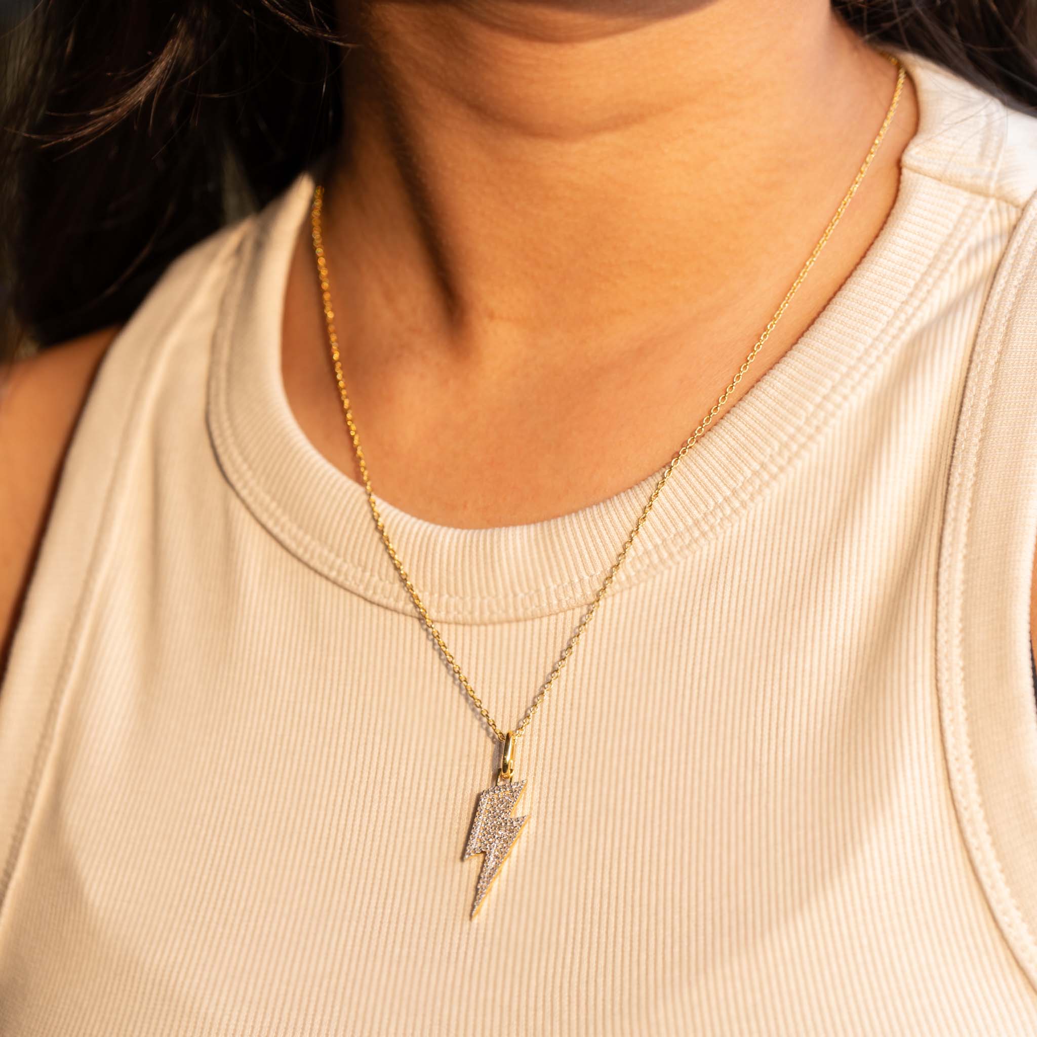 Gold Lightning Necklace
