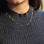 Gold Dangling Stones Chain