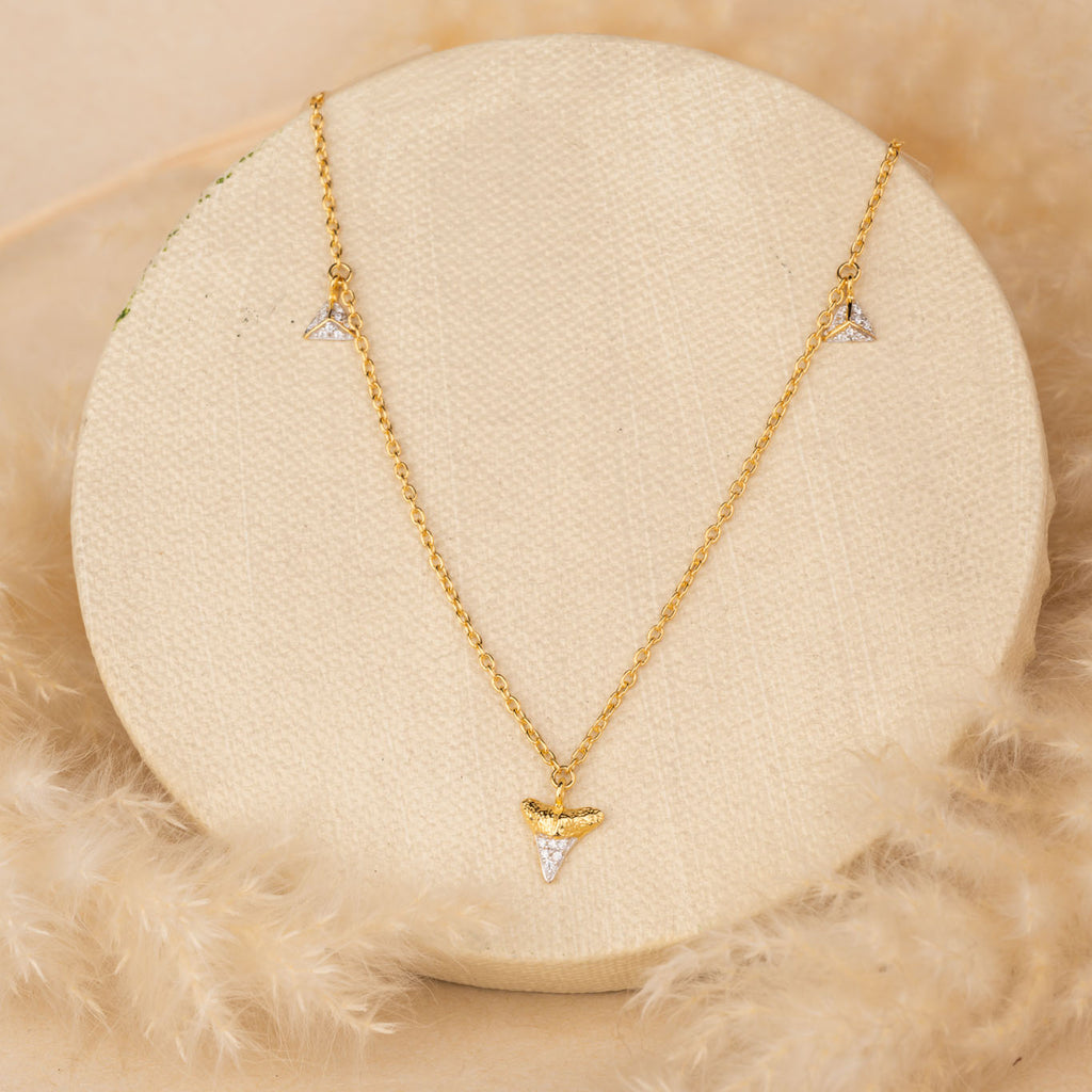 Gold Dangling Triangles Chain