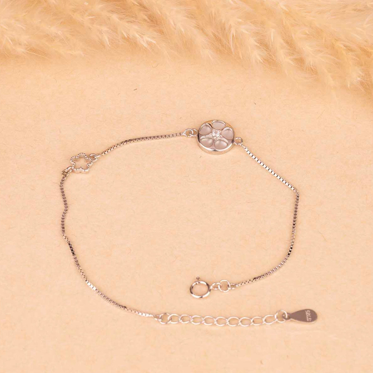 Silver Floral Bracelet