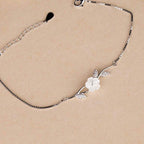 Elegant Silver Floral Bracelet