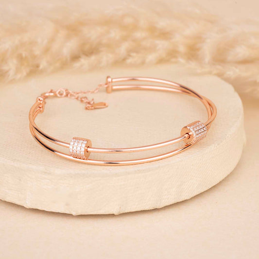 Two Lines Silver Bracelet