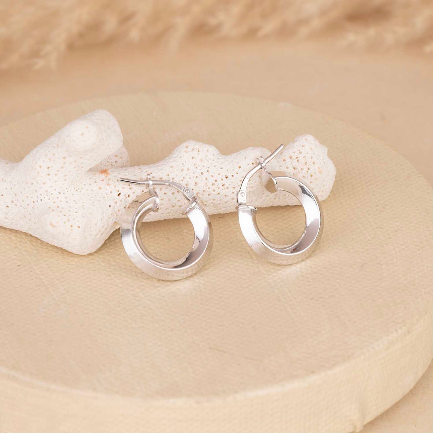 Small Silver Hoops