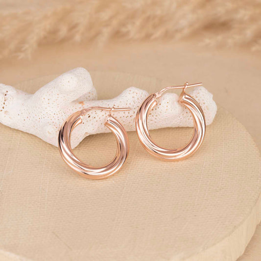 Rose Gold Hoops