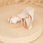Rose Gold  Hoops