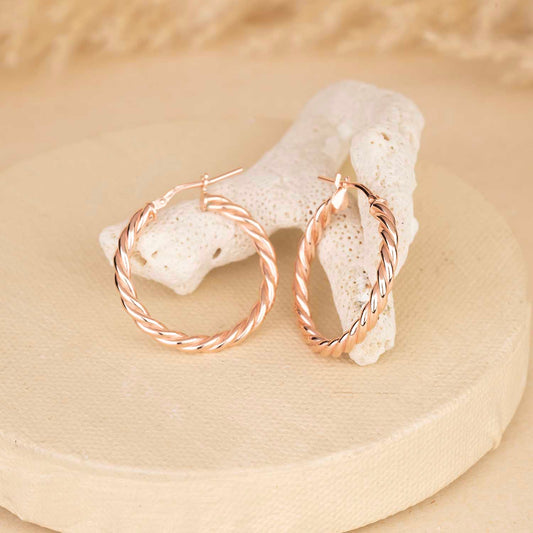 Rose Gold  Hoops
