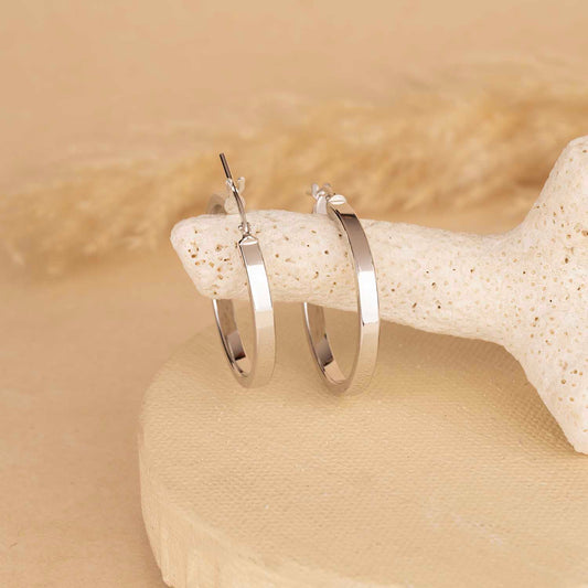 Silver Hoops