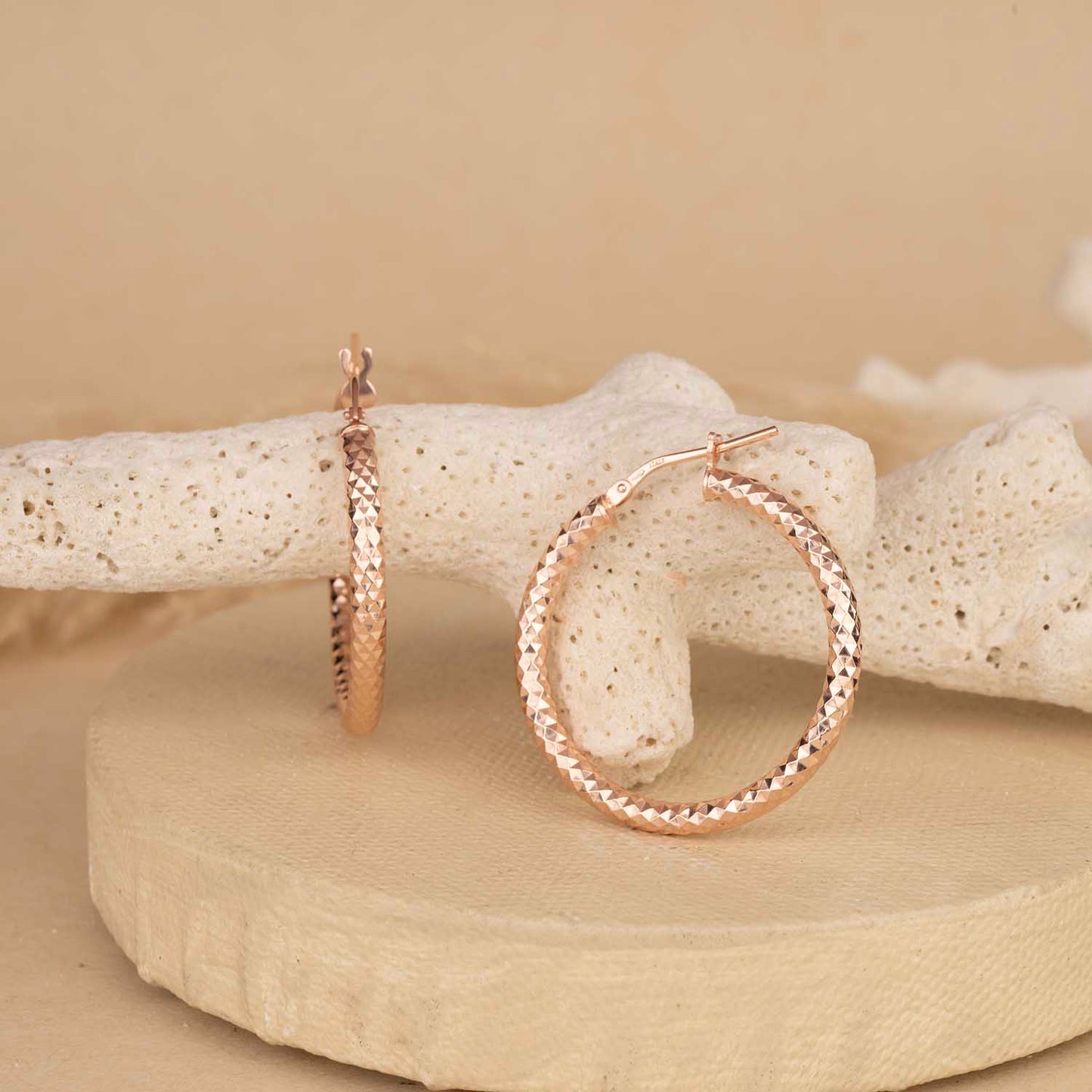 Rose Gold Hoops